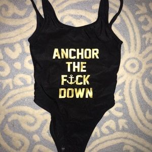 Anchor the F*** Down Black One piece